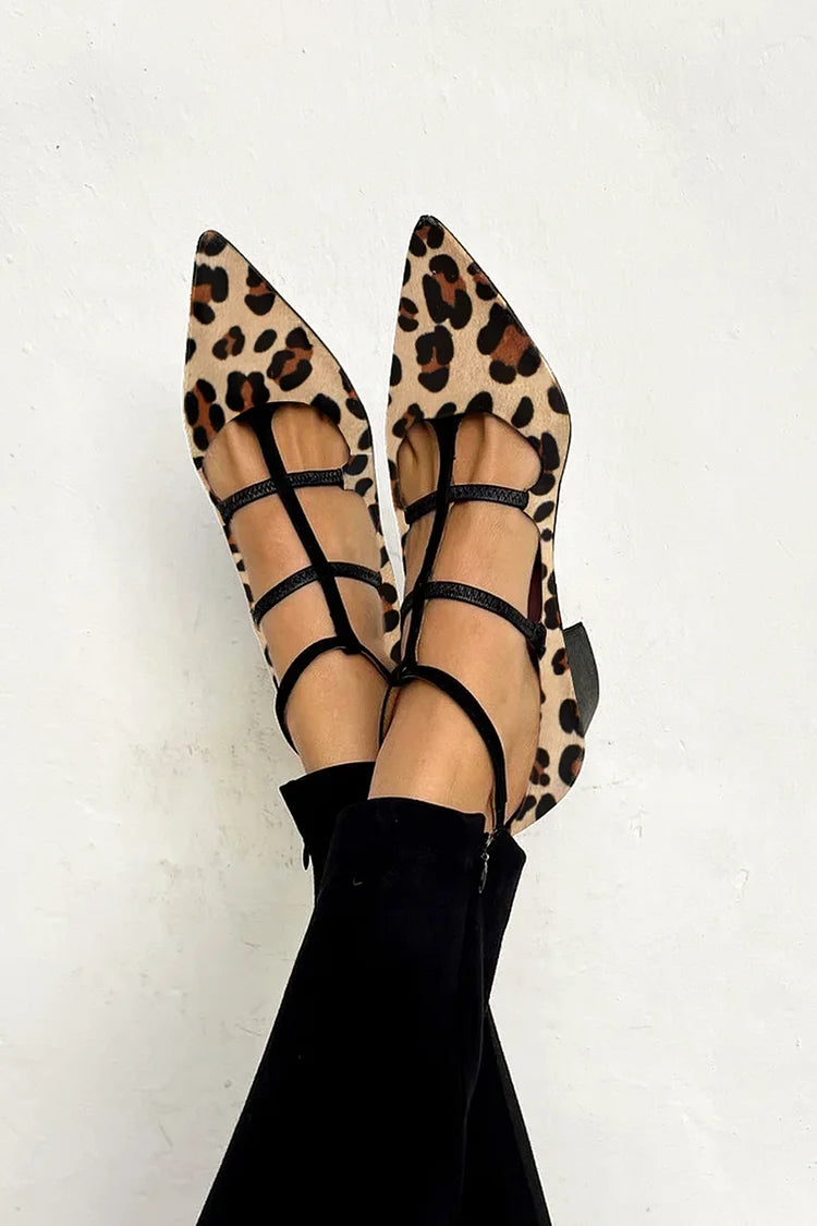 Arden | Talons avec Sangle Léopard
