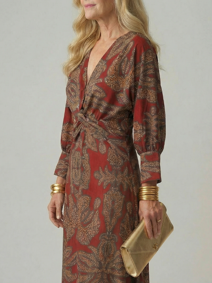 Robe Midi Wrap Naturelle Lune