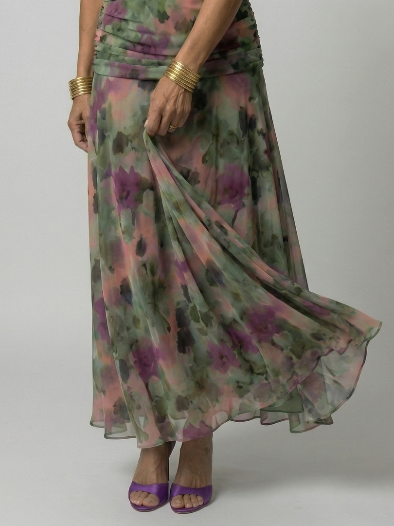 Robe Midi Décontractée à Épaules Dénudées Calen