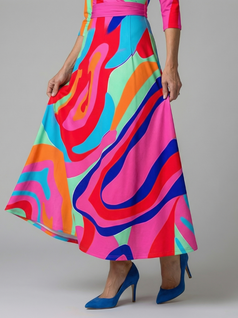 Robe Midi Croisée à Col Celine