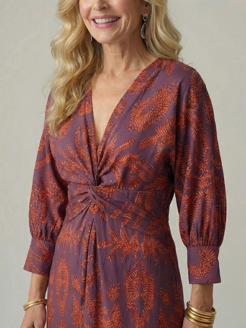 Robe Midi Wrap Naturelle Lune
