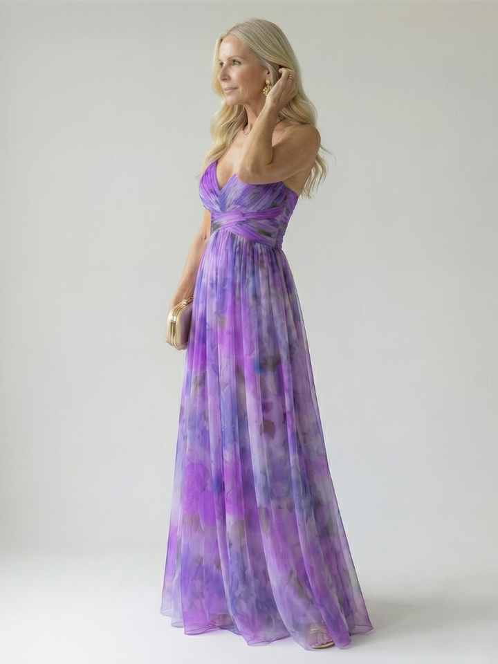 Robe Maxi à Enveloppe Douce Isel