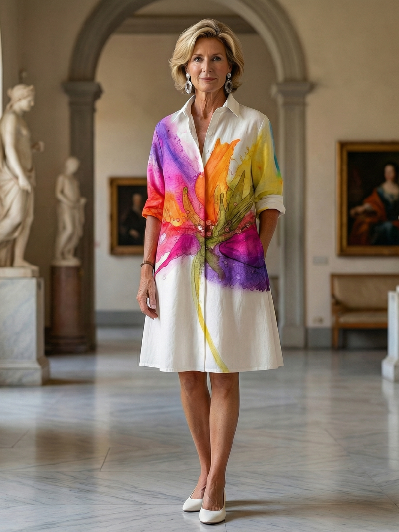 Robe de Jardin Peinte Ulyssa