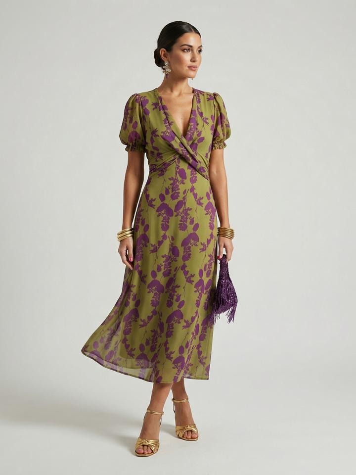 Robe Midi Florale Détendue Virel