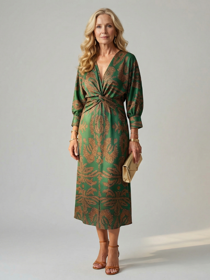 Robe Midi Wrap Naturelle Lune