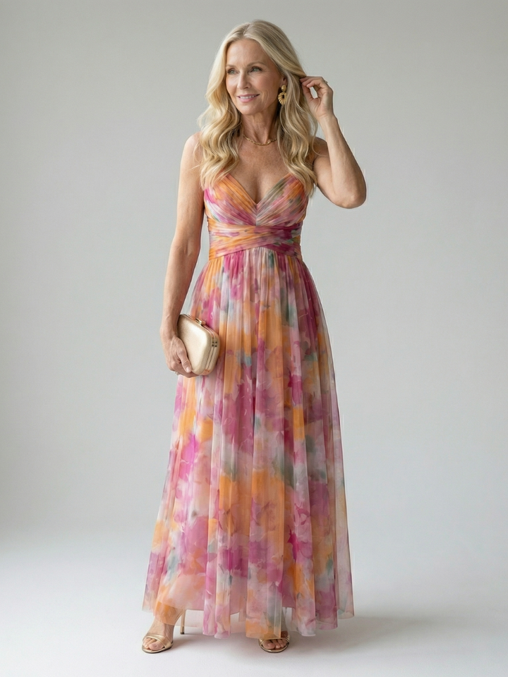 Robe Maxi à Enveloppe Douce Isel