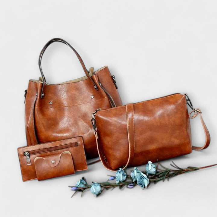 Émilie | Ensemble 3 Pièces Sac & Pochette Élégance Vintage