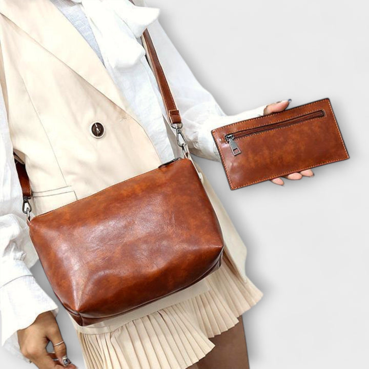 Émilie | Ensemble 3 Pièces Sac & Pochette Élégance Vintage