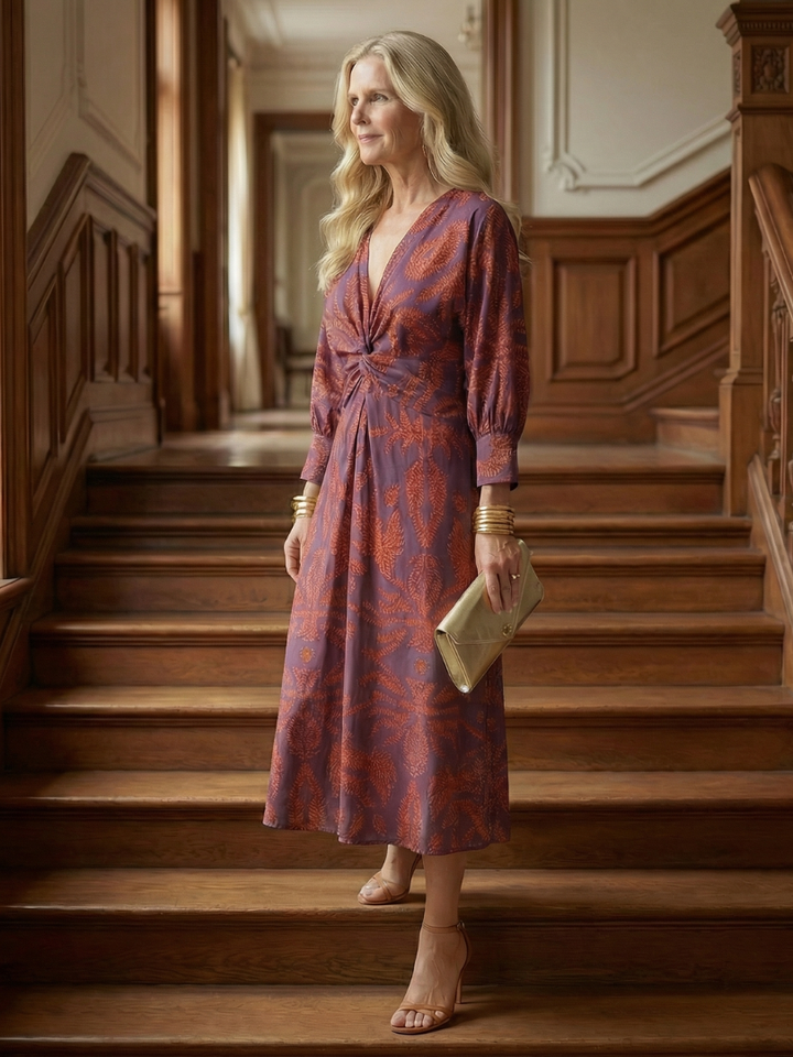 Robe Midi Wrap Naturelle Lune