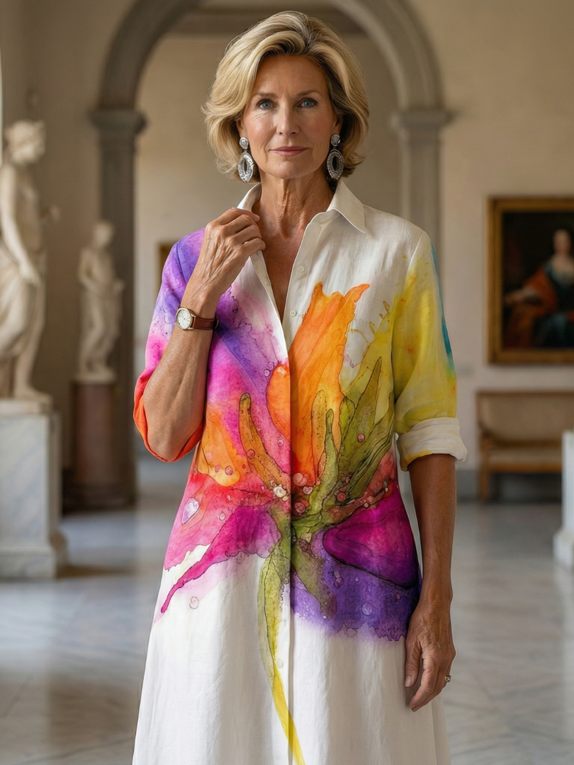 Robe de Jardin Peinte Ulyssa