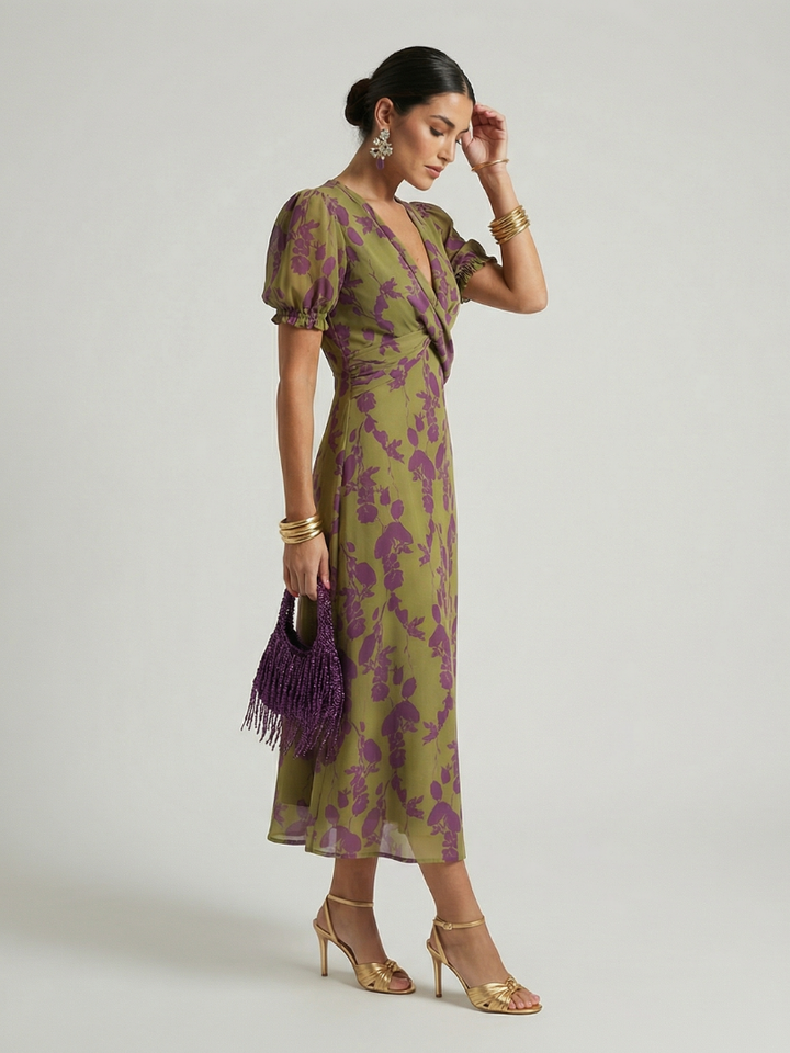 Robe Midi Florale Détendue Virel