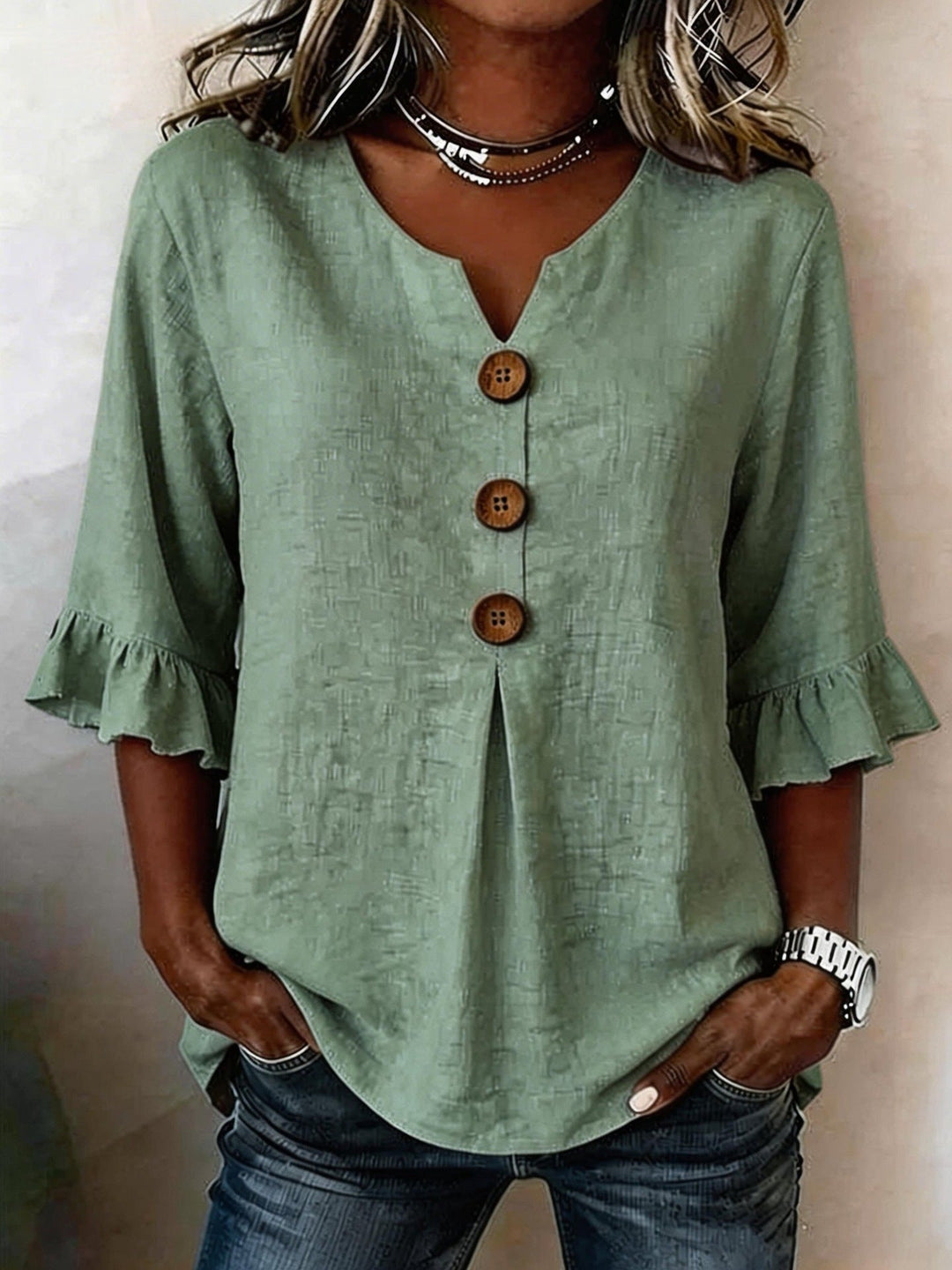 Stefania - Élégante Blouse Romantique