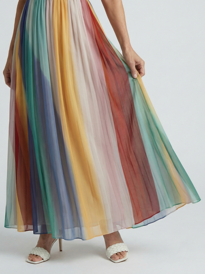 Robe Maxi à Rayures Légères Sereine