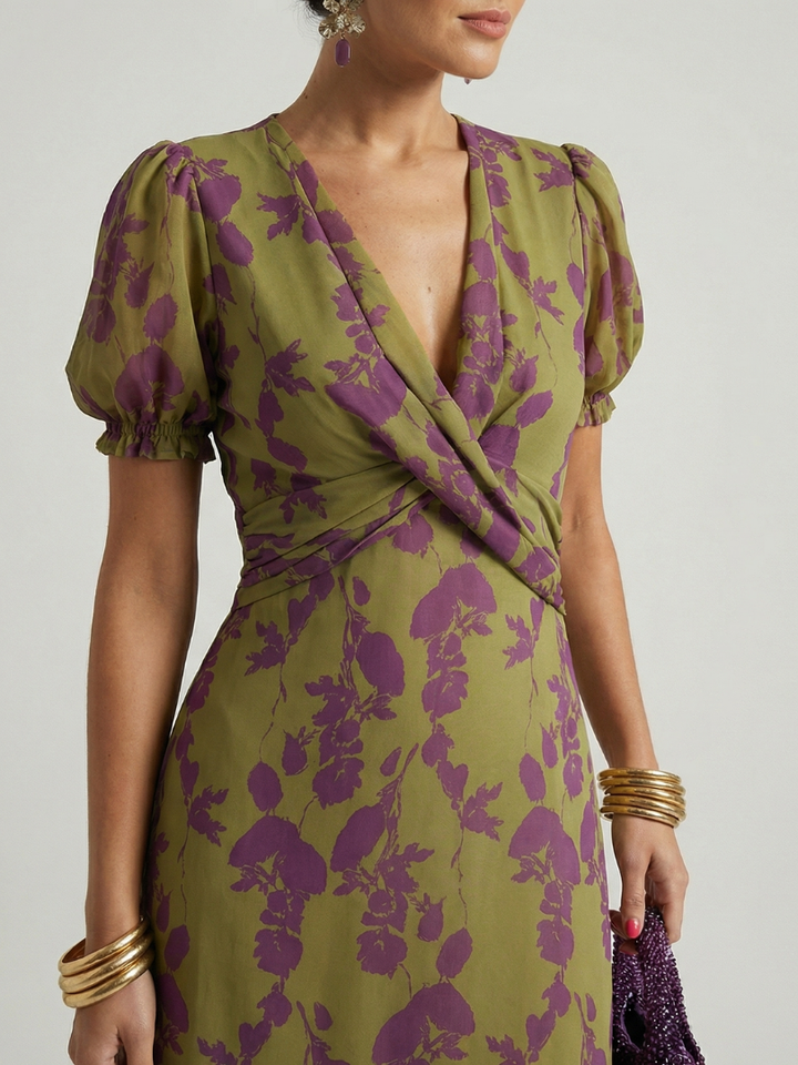 Robe Midi Florale Détendue Virel