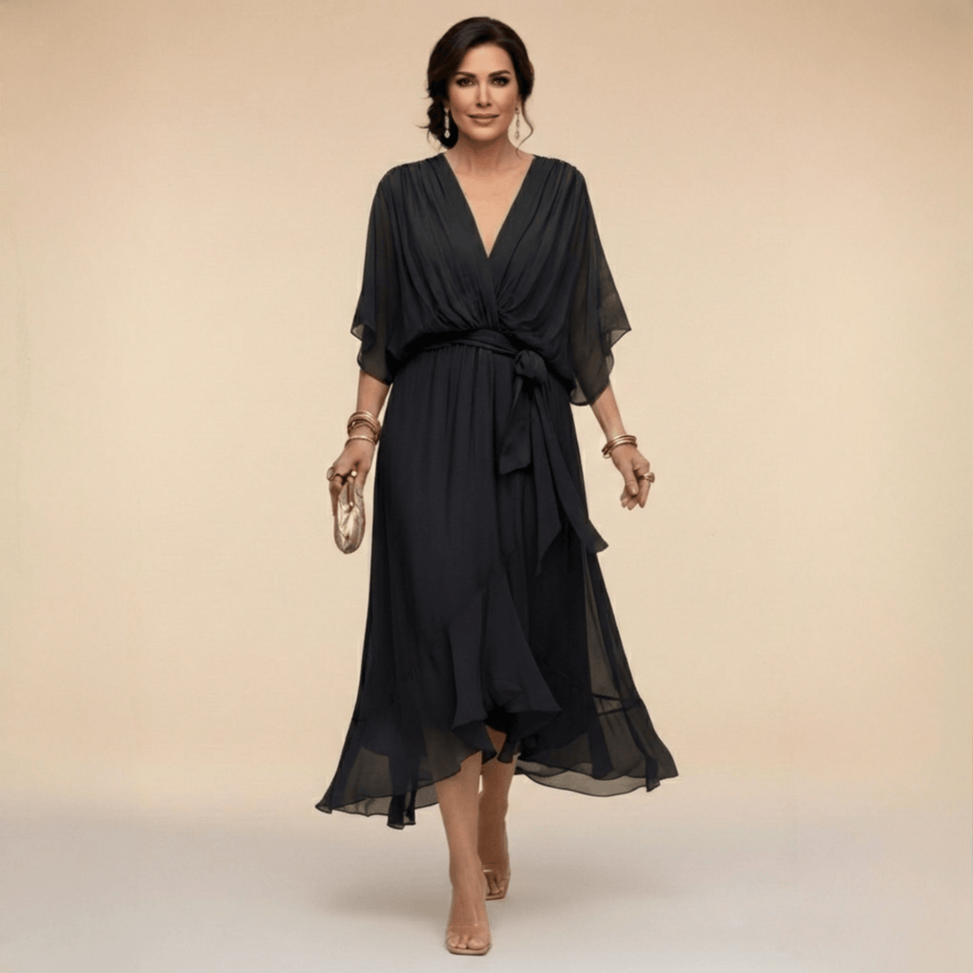 Laura™ | Robe en chiffon à décolleté en V