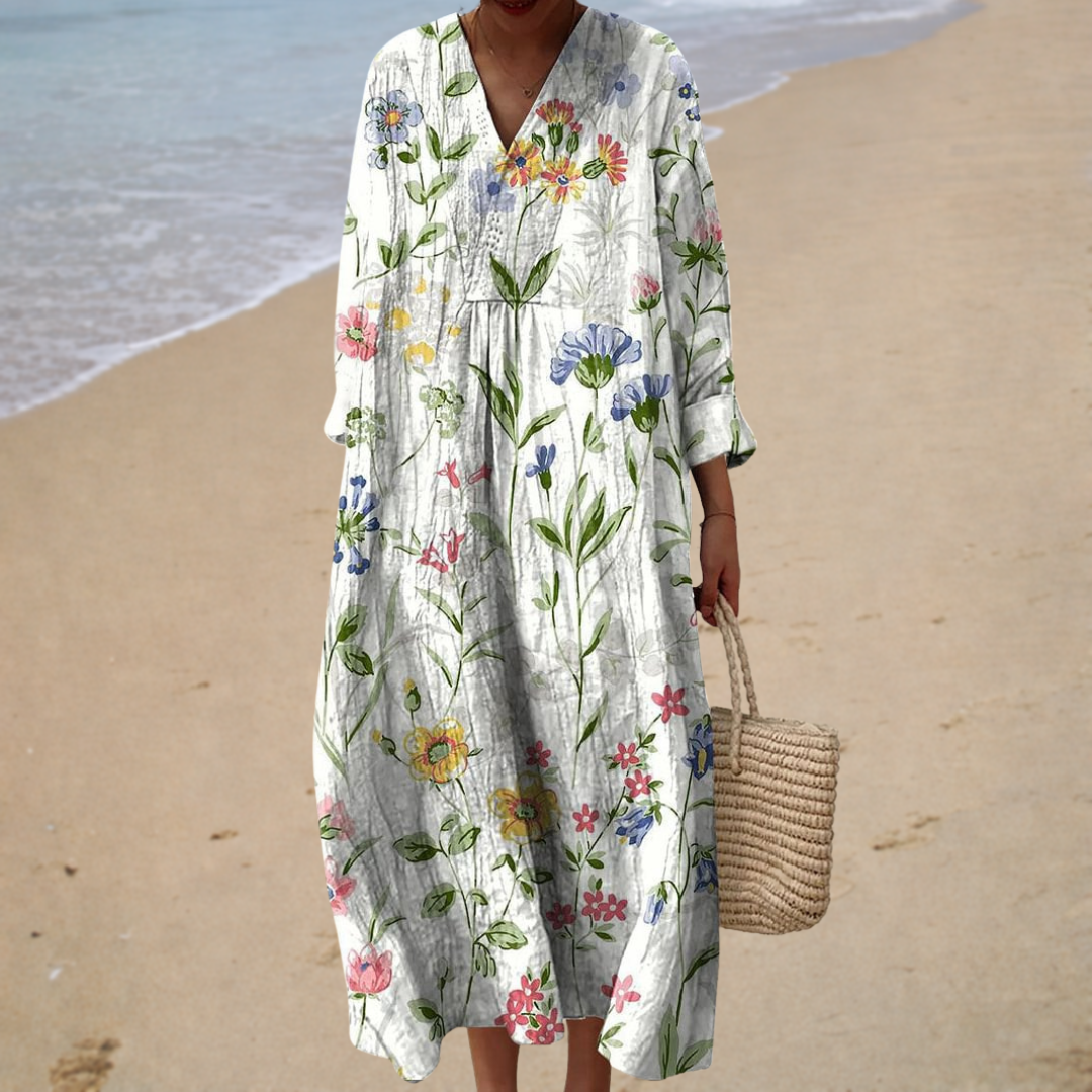 Hélène | Robe Longue Fleurie