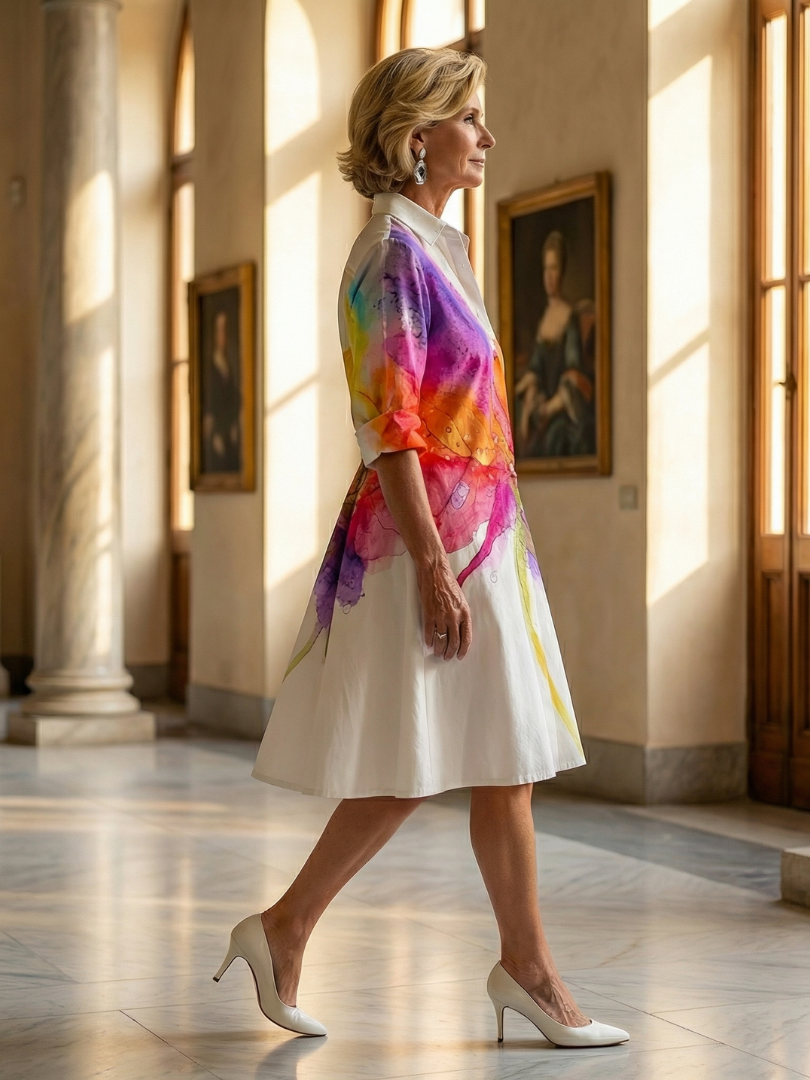 Robe de Jardin Peinte Ulyssa