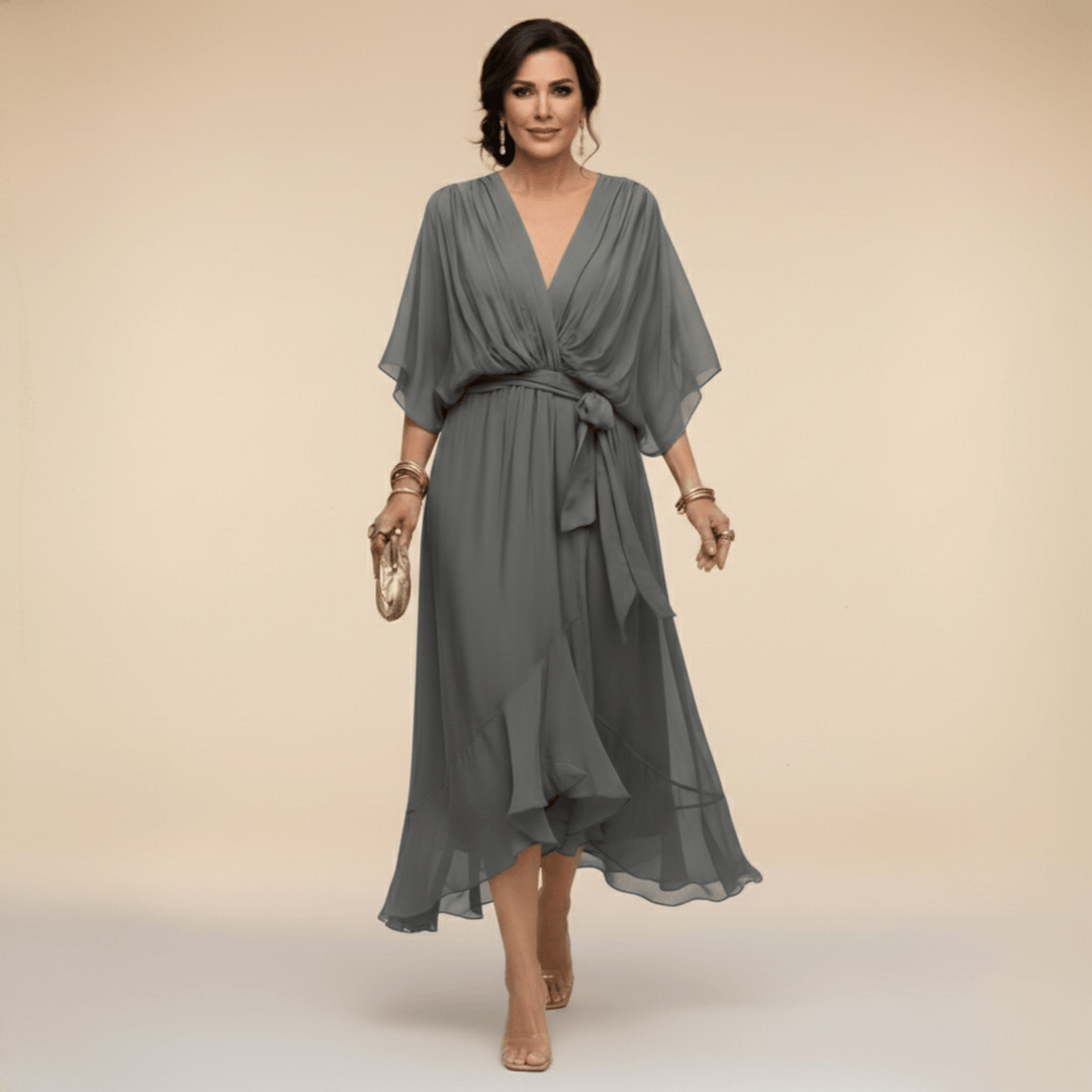 Laura™ | Robe en chiffon à décolleté en V