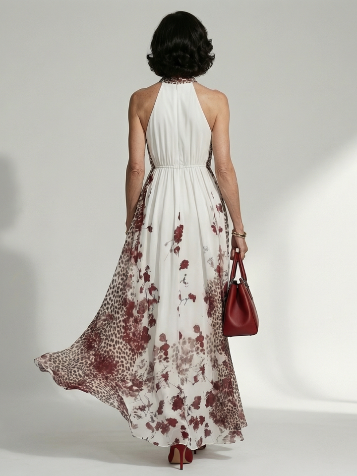 Robe Maxi Plissée Blanche Orlune
