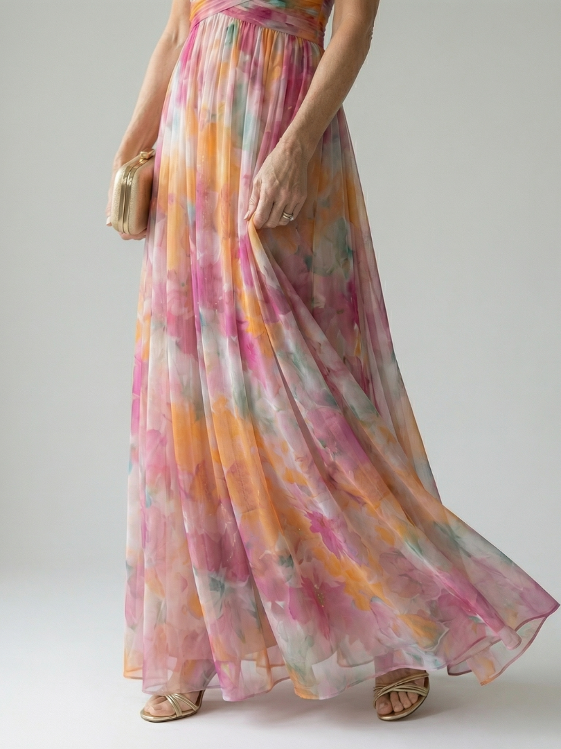 Robe Maxi à Enveloppe Douce Isel