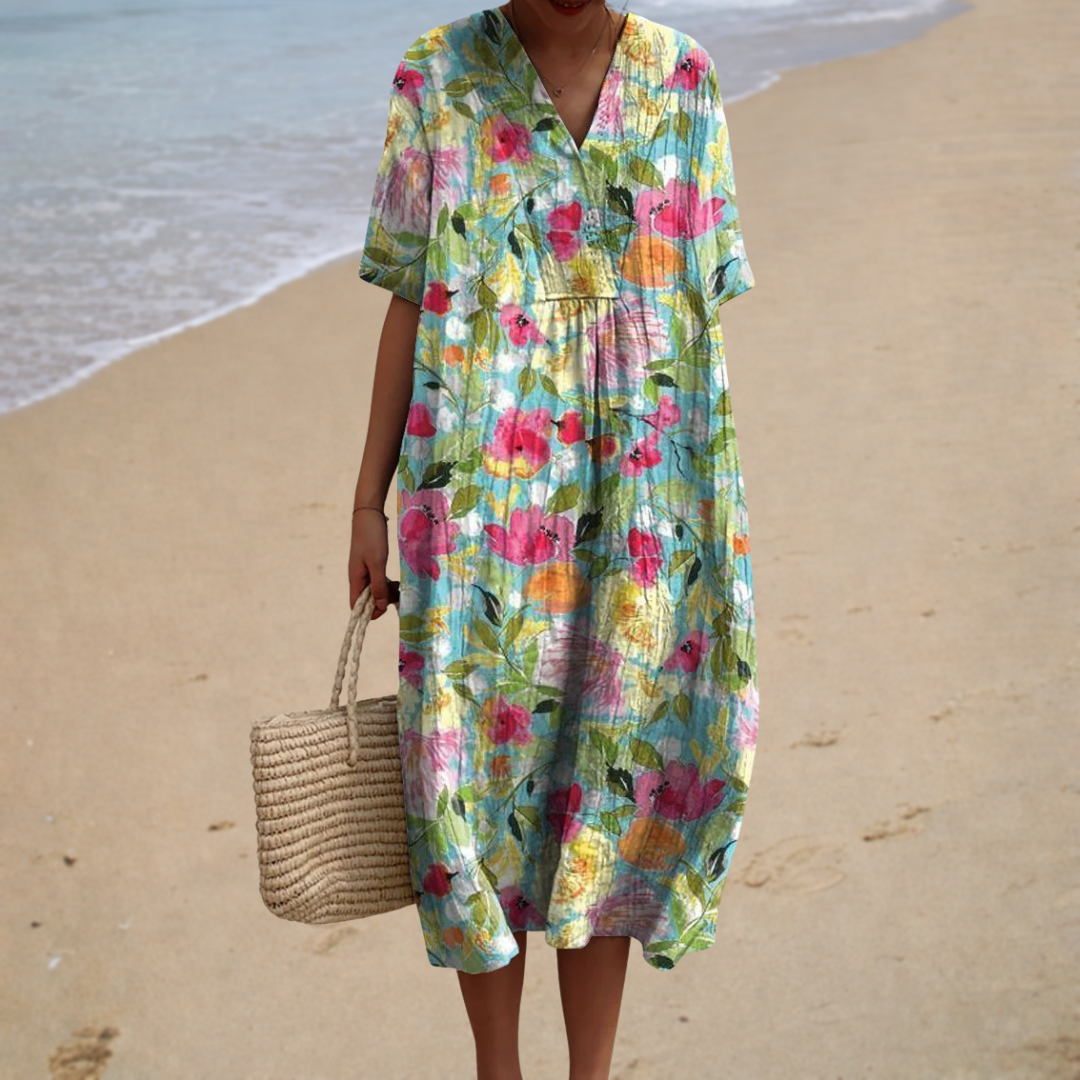 Juliette | Robe Longue Fleurie Colorée
