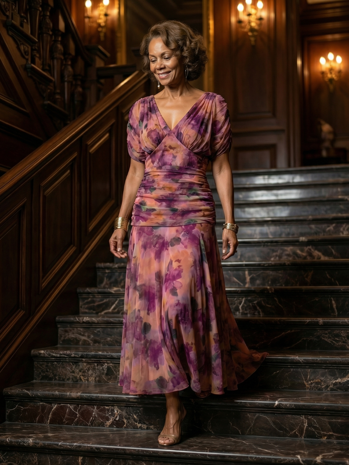 Robe Midi Décontractée à Épaules Dénudées Calen
