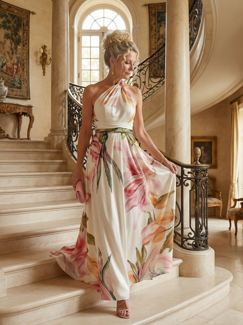 Robe Maxi Fleurie Légère Amiel