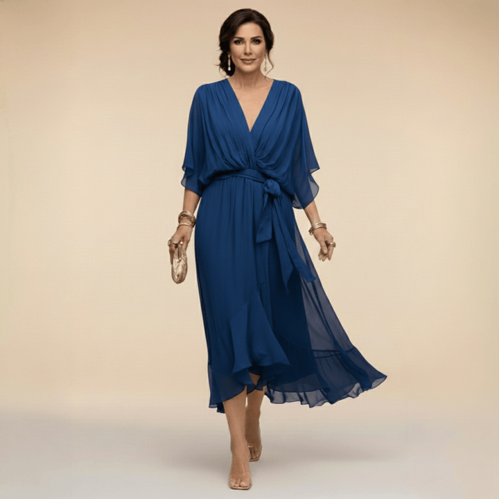 Laura™ | Robe en chiffon à décolleté en V