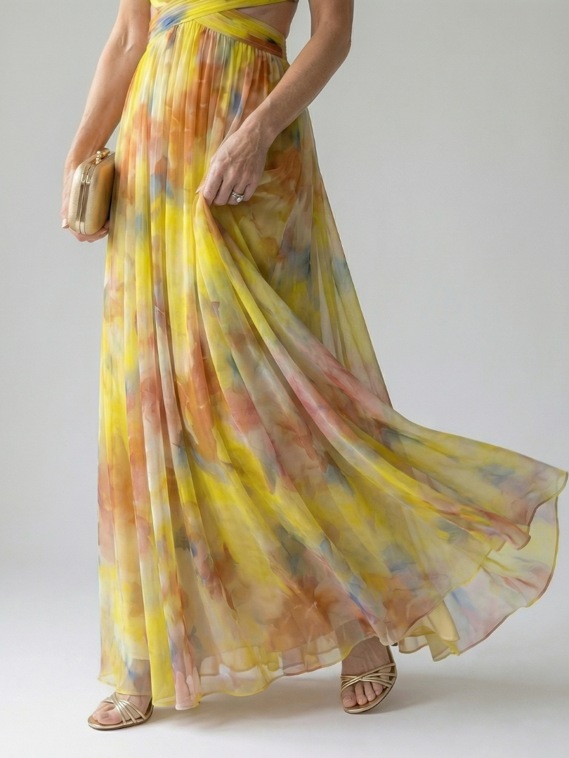 Robe Maxi à Enveloppe Douce Isel