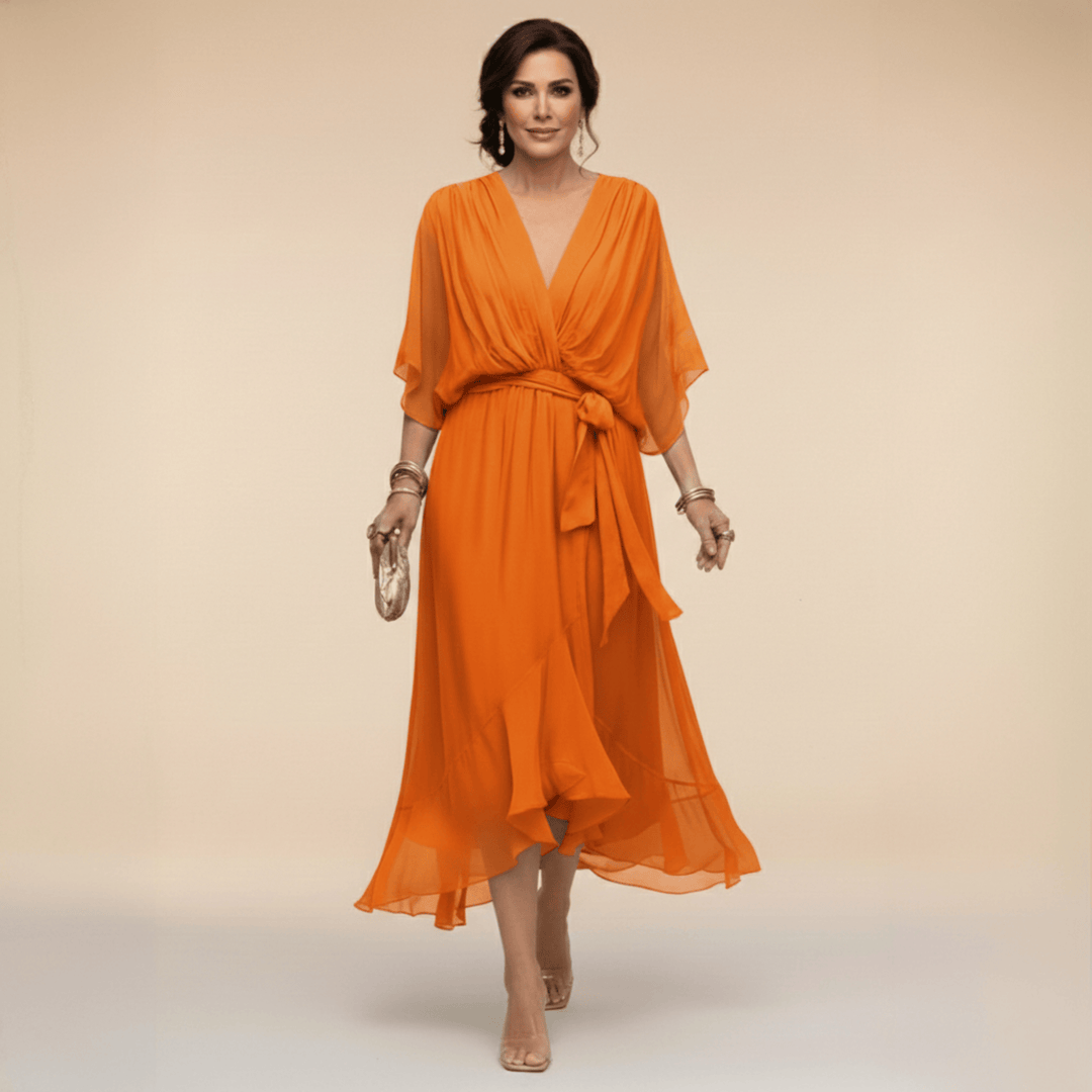 Laura™ | Robe en chiffon à décolleté en V