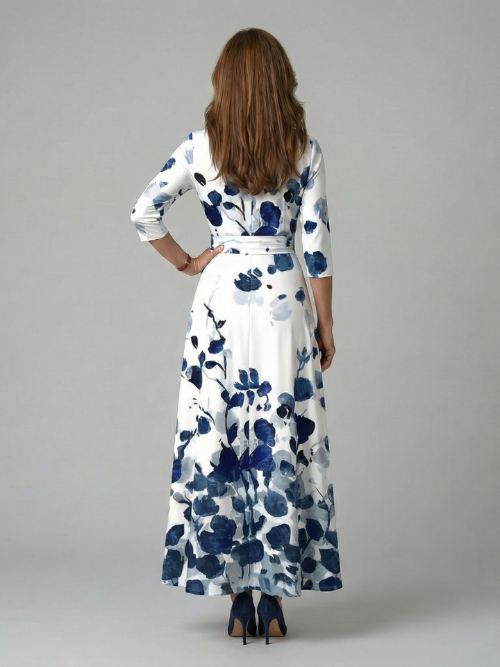 Robe Midi Croisée à Col Celine