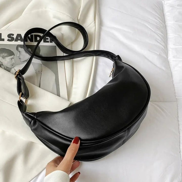 Léa | Sac Bandoulière Demi-Lune Minimaliste
