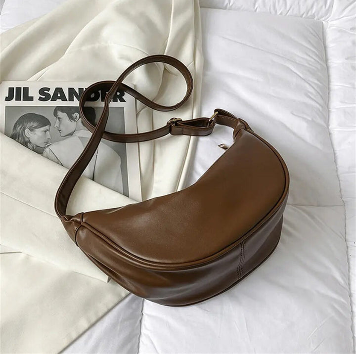Léa | Sac Bandoulière Demi-Lune Minimaliste