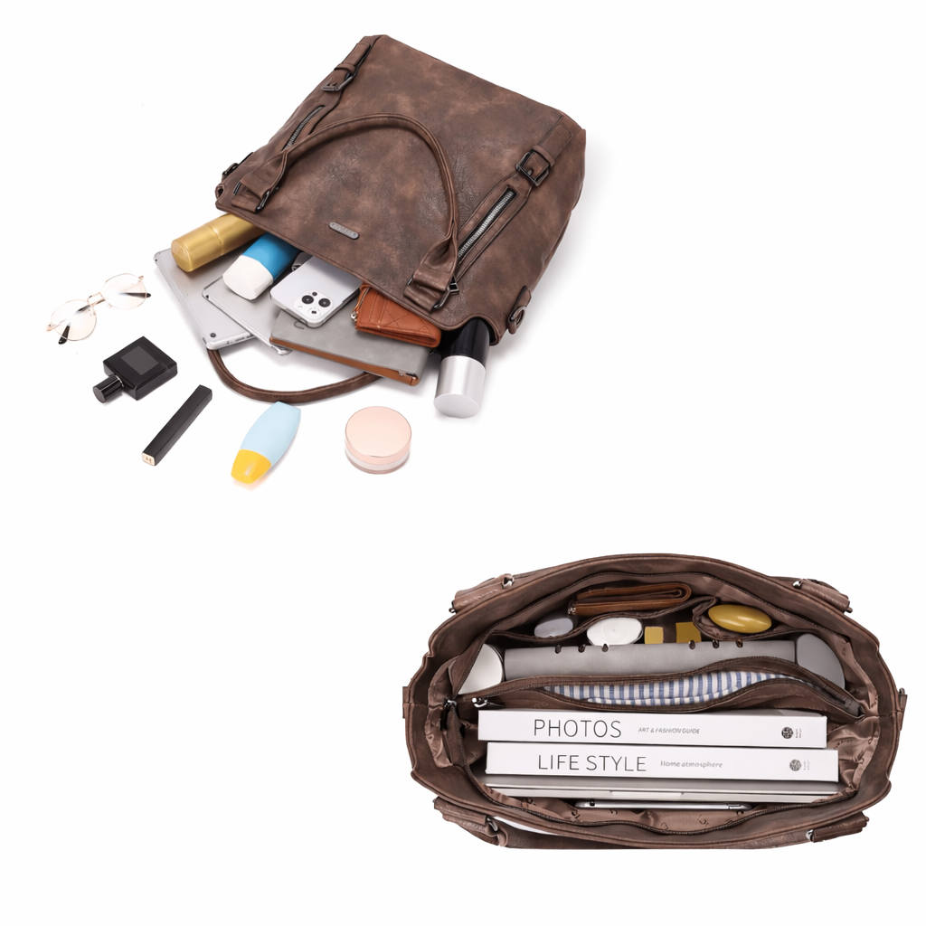 Laurine | Sac Cabas Élégant Multi-Zips