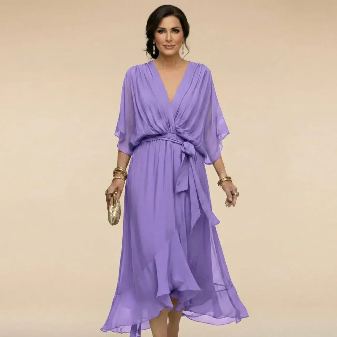 Laura™ | Robe en chiffon à décolleté en V