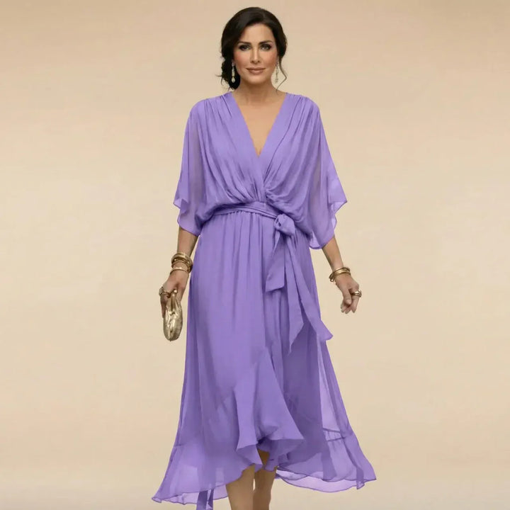 Laura™ | Robe en chiffon à décolleté en V