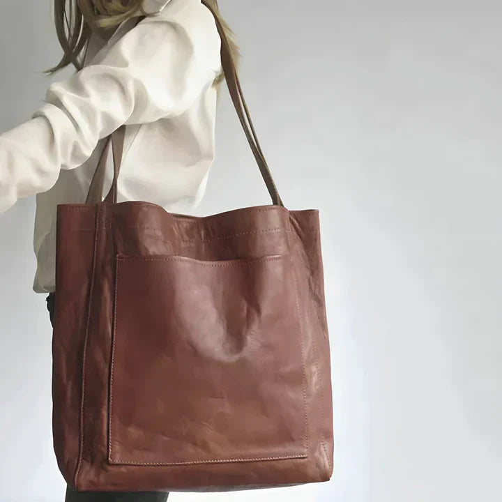 Charlotte | Sac Cabas Cuir Vintage Authentique