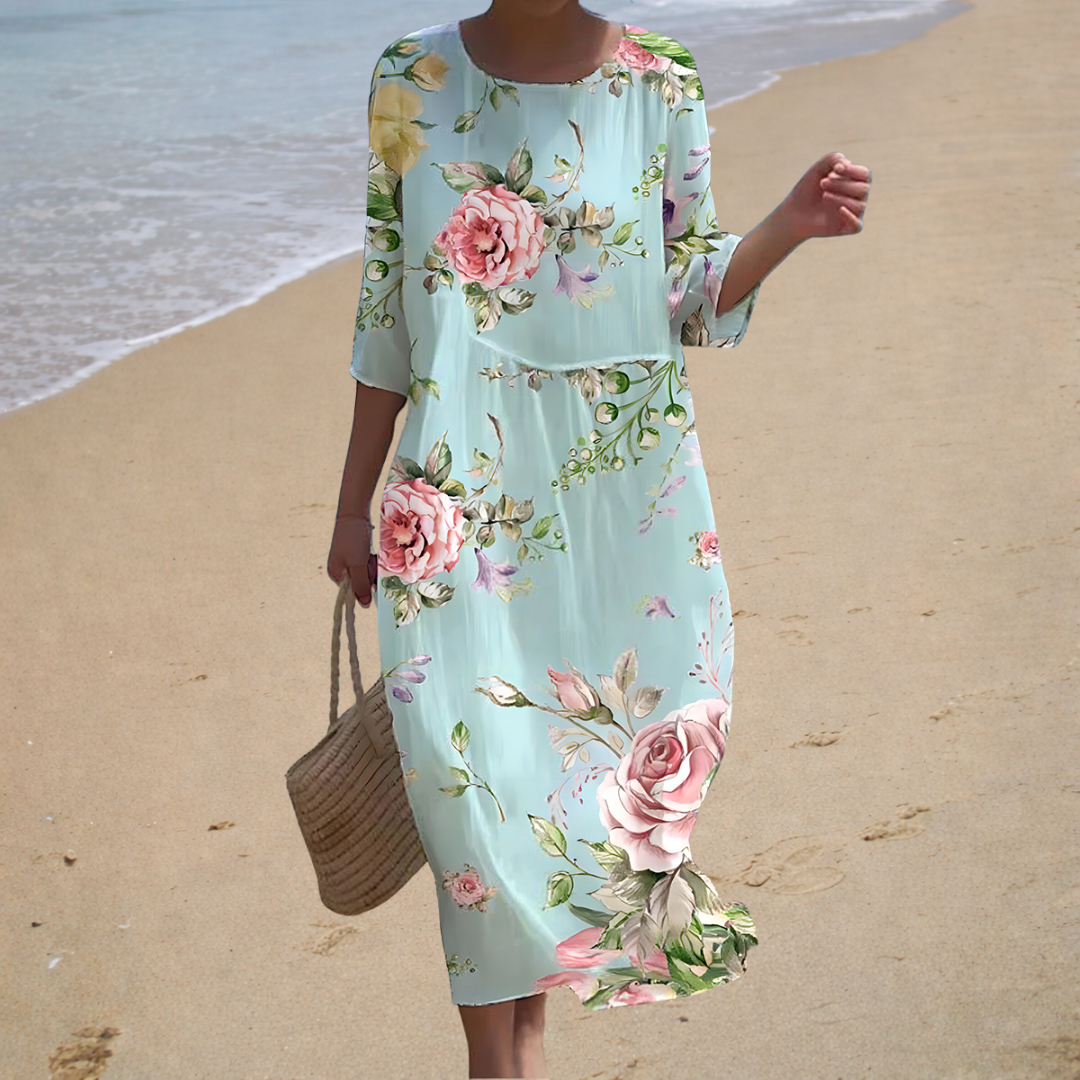 Joséphine | Robe Midi Fleurie