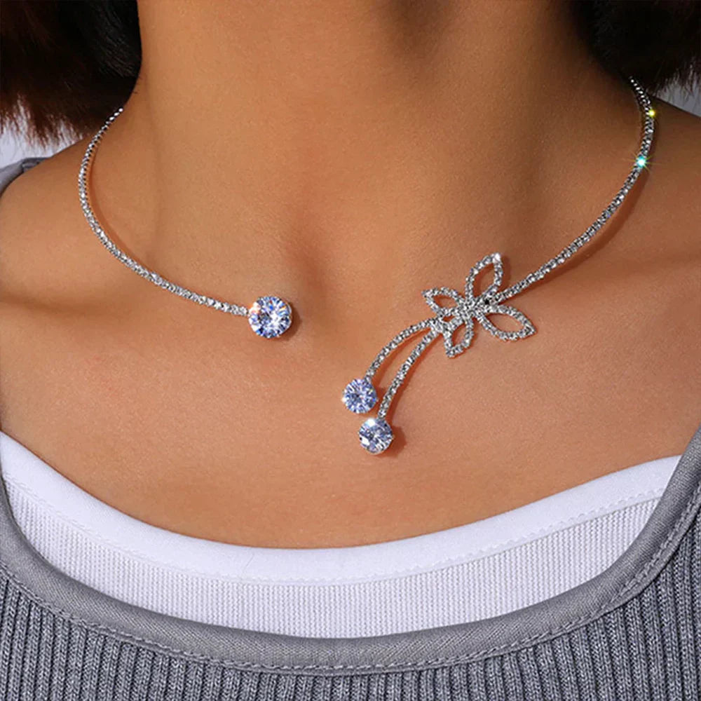 Collier Ras-du-Cou Crystal Bloom