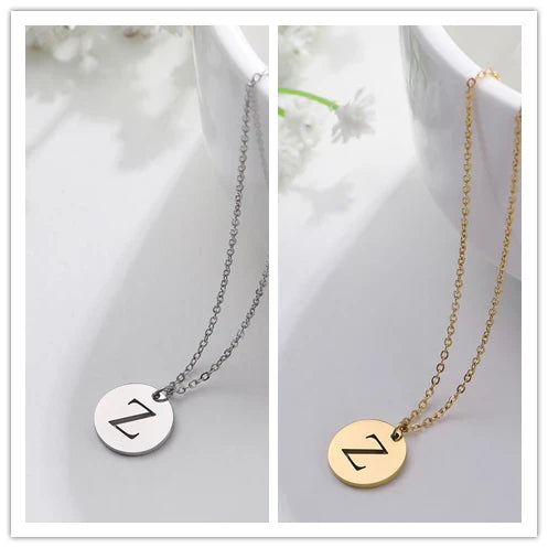 Collier Pendentif Lettre en Or Élégant