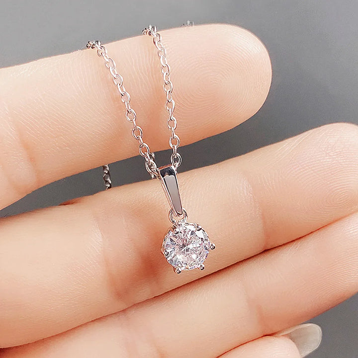 Collier Pendentif Classique en Zirconium