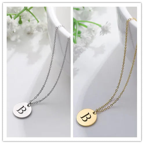Collier Pendentif Lettre en Or Élégant