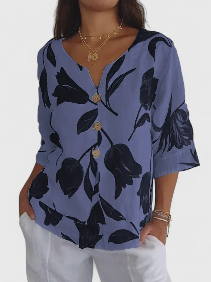 Laura | Blouse V-Cou Confortable