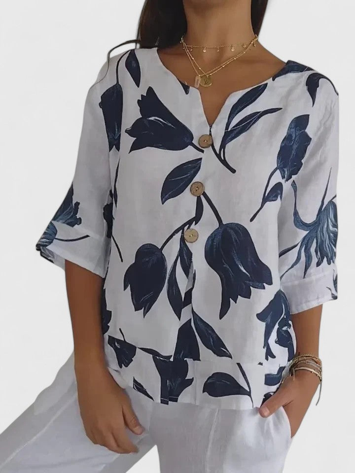 Laura | Blouse V-Cou Confortable