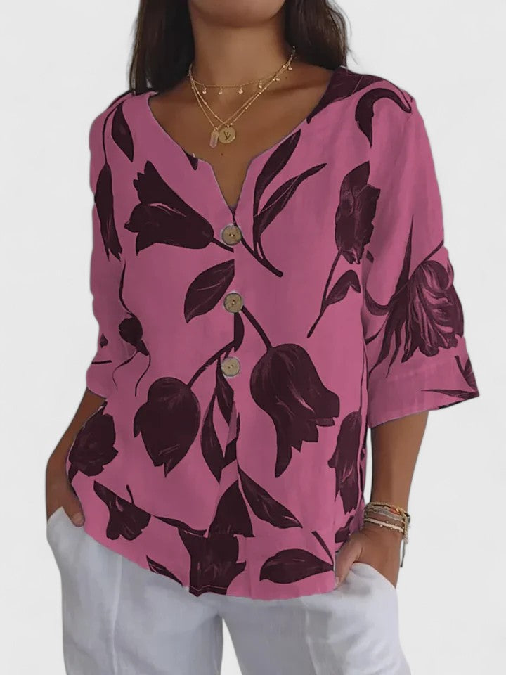 Laura | Blouse V-Cou Confortable