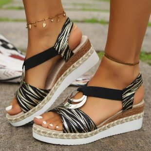 Sandales Confortables Ergonomique à Talon Compensé