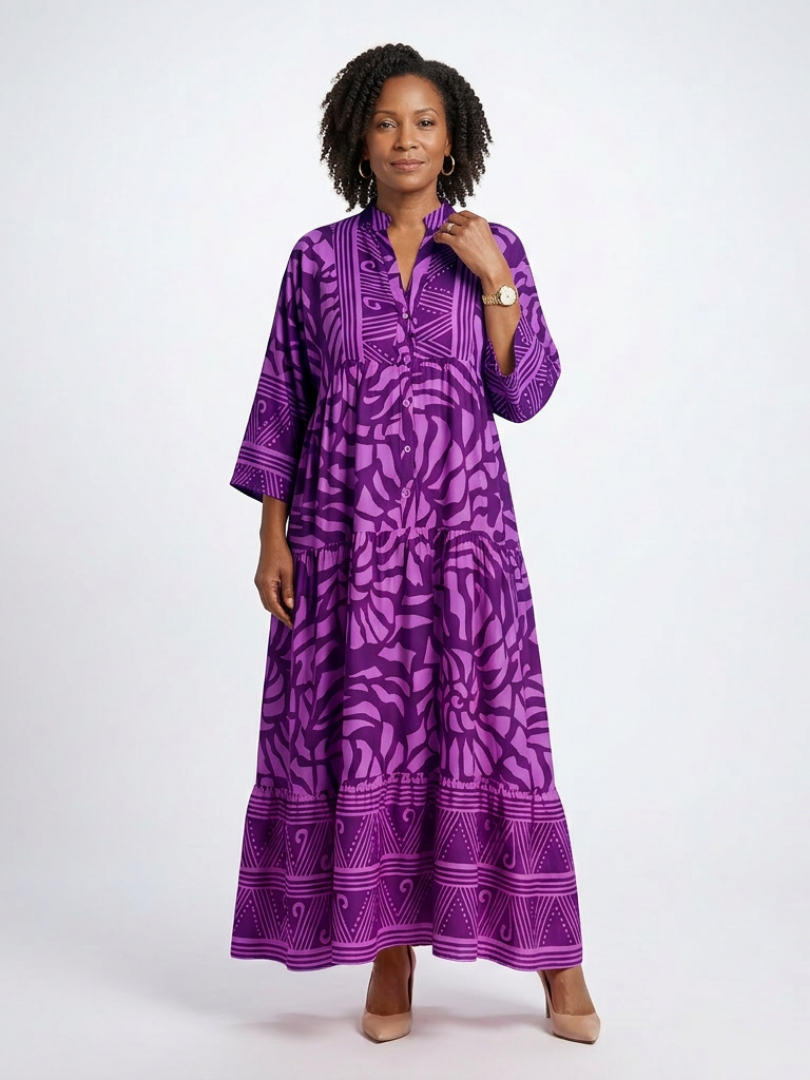 Robe Midi à Boutons Marielle