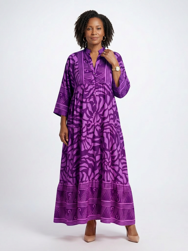 Robe Midi à Boutons Marielle