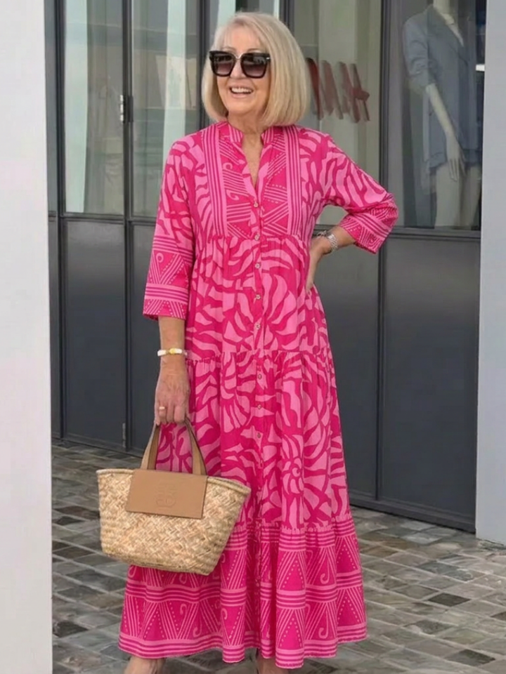 Robe Midi à Boutons Marielle