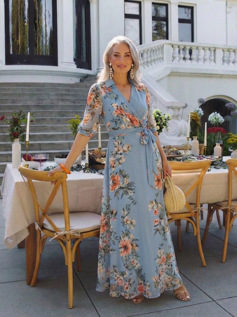 Robe Maxi à Enveloppe Elowen
